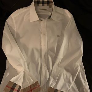 White Burberry Button Down